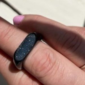 Druzy ring-Black Size 8